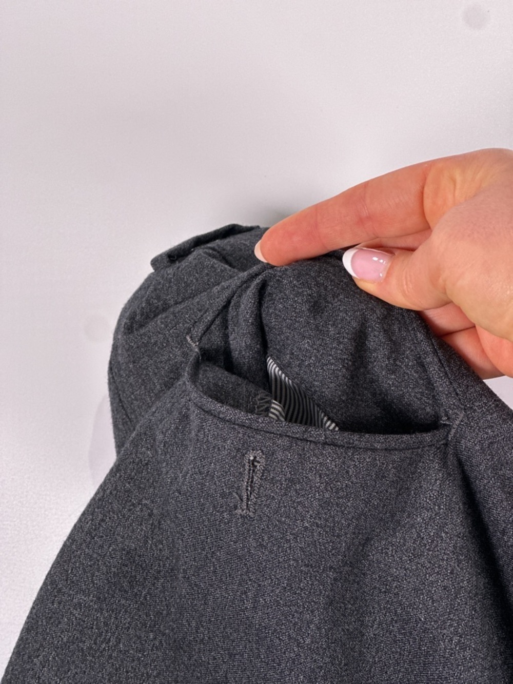 Charles Tyrwhitt 100% Wool Slim Fit Dress Pants Charcoal 40W - Picture 7 of 16